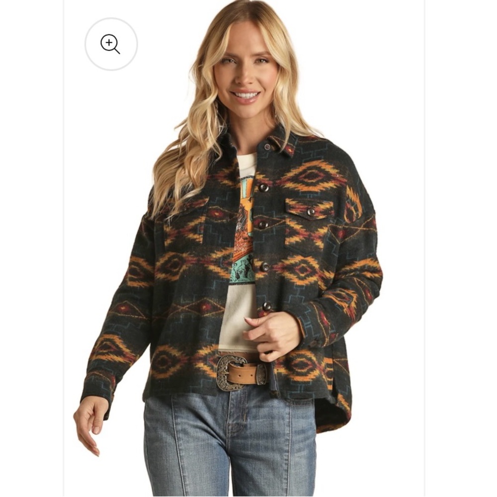 *NWT* ROCK & ROLL Cowgirl Womens Boxy Fit Shirt Jacket